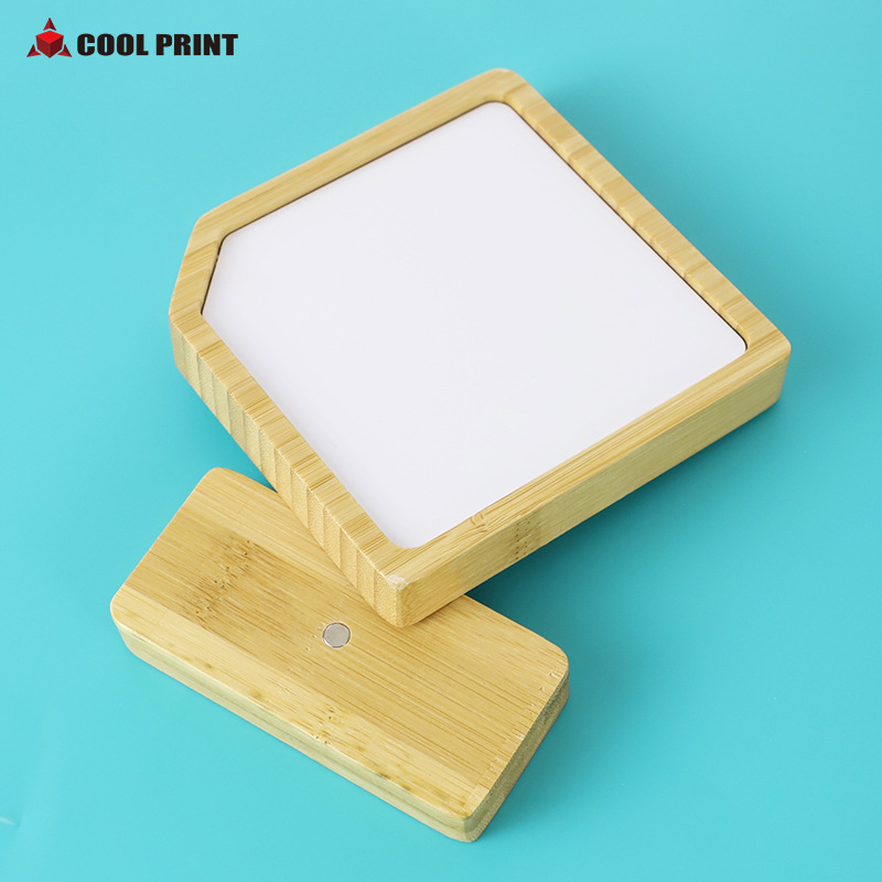 Thermal Transfer Blank Consumables Bamboo Bottom Photo Frame Factory Wholesale Wooden Photo Frame