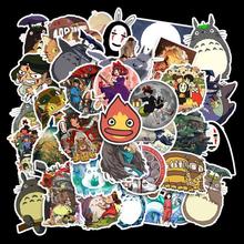 50张不重复日本动漫宫崎骏龙猫电影涂鸦贴纸滑板拉杆箱可移贴画