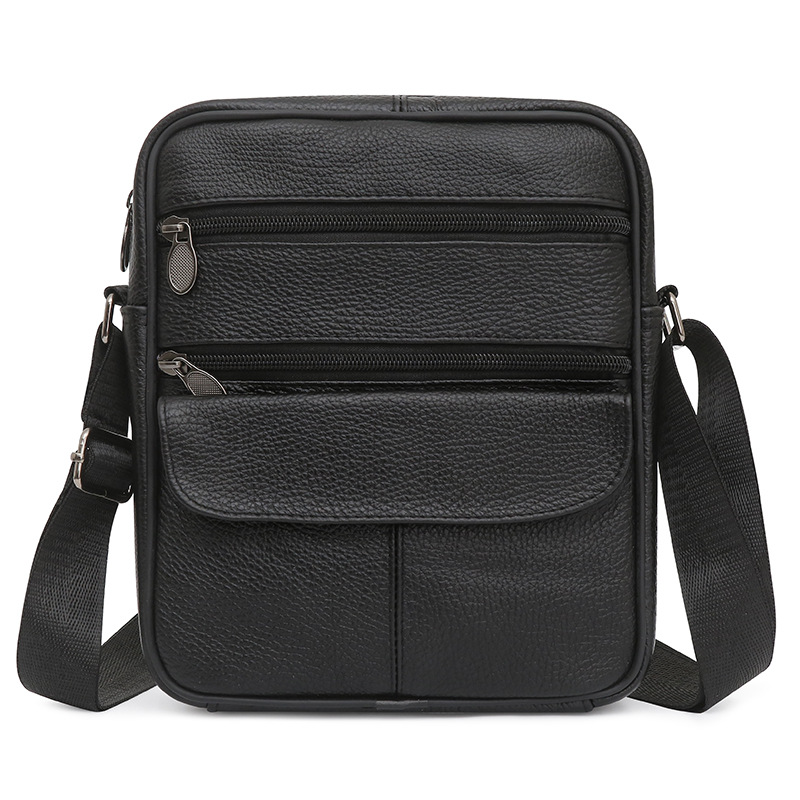 男士皮包男商务真皮单肩包男休闲头层牛皮竖款单肩斜挎包厂家直销