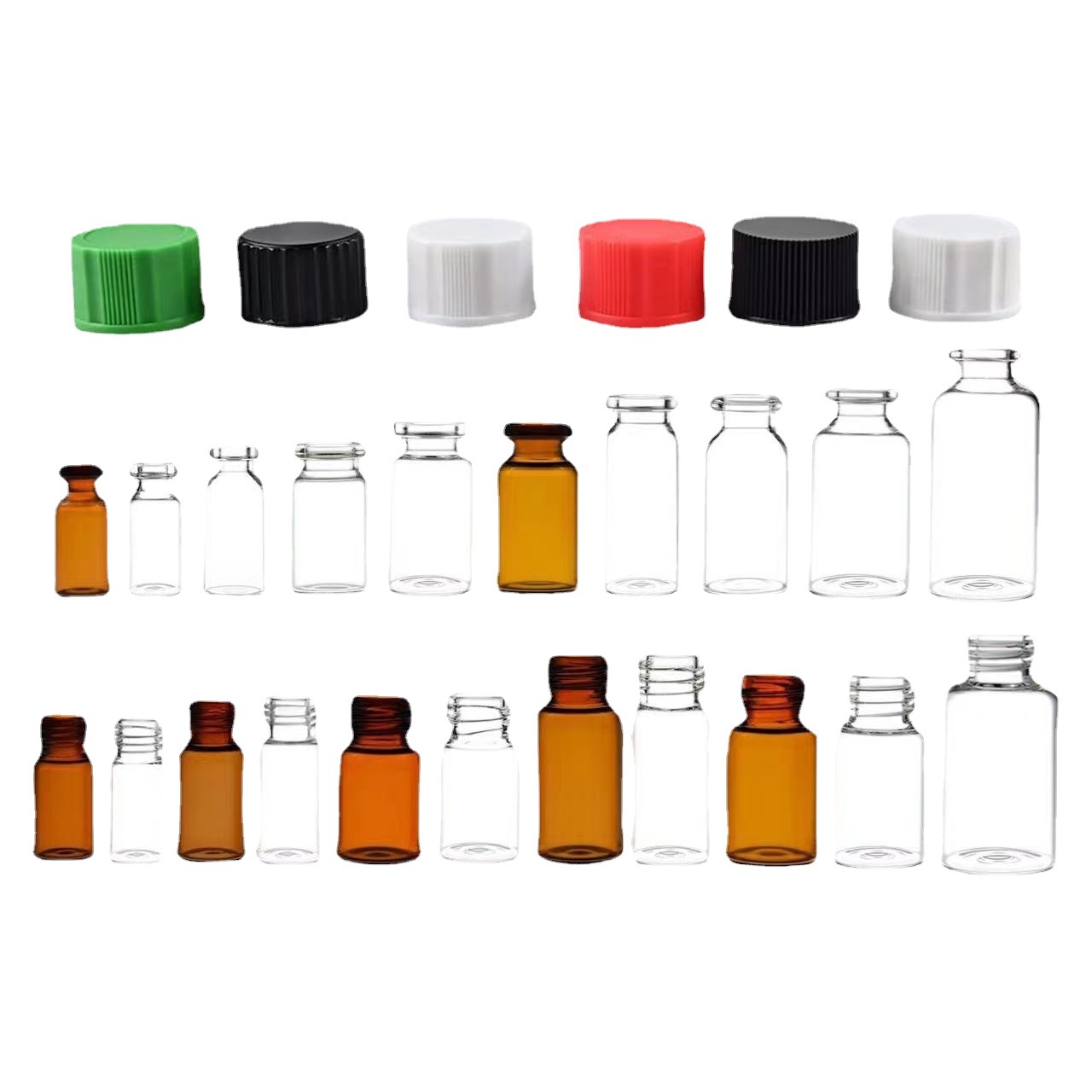 10ml科学实验进样瓶样品瓶气相色谱瓶透明棕色玻璃瓶螺口瓶-阿里巴巴