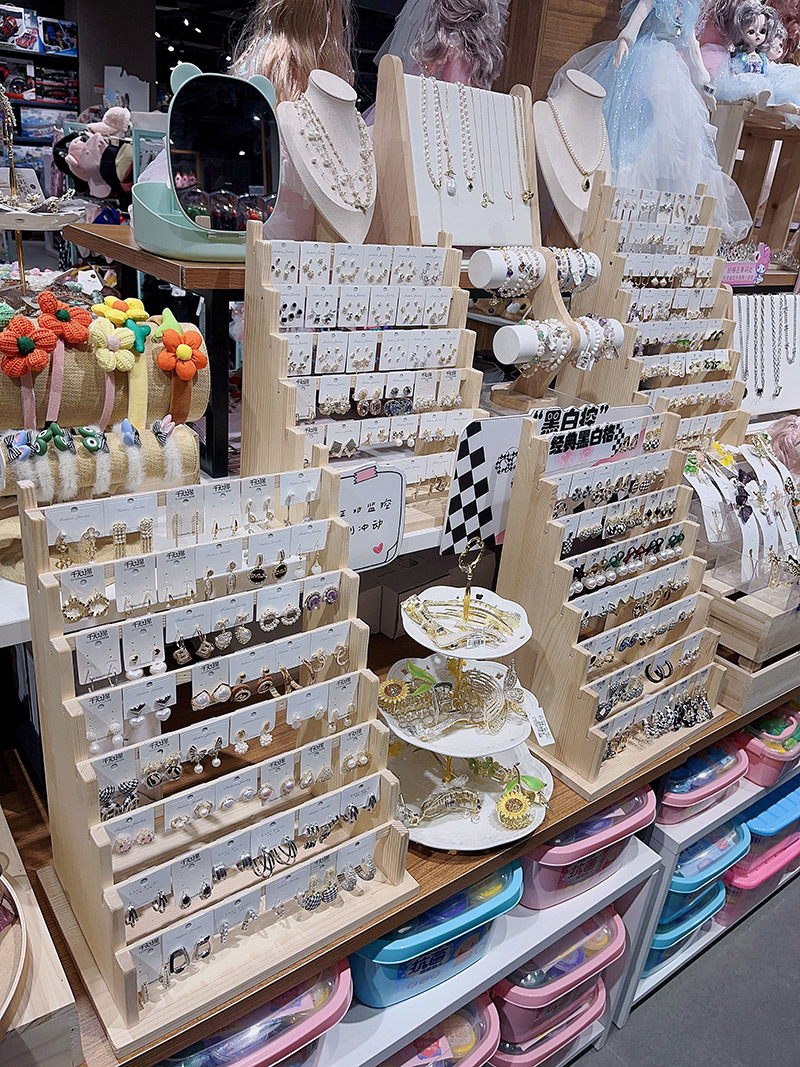 木质耳环首饰展示架手串手表项链陈列柜台摆摊饰品收纳桌面展架