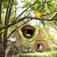 F2CZ鸟巢摆件自然角幼儿园森系植物角户外装饰微景观别墅庭院花园