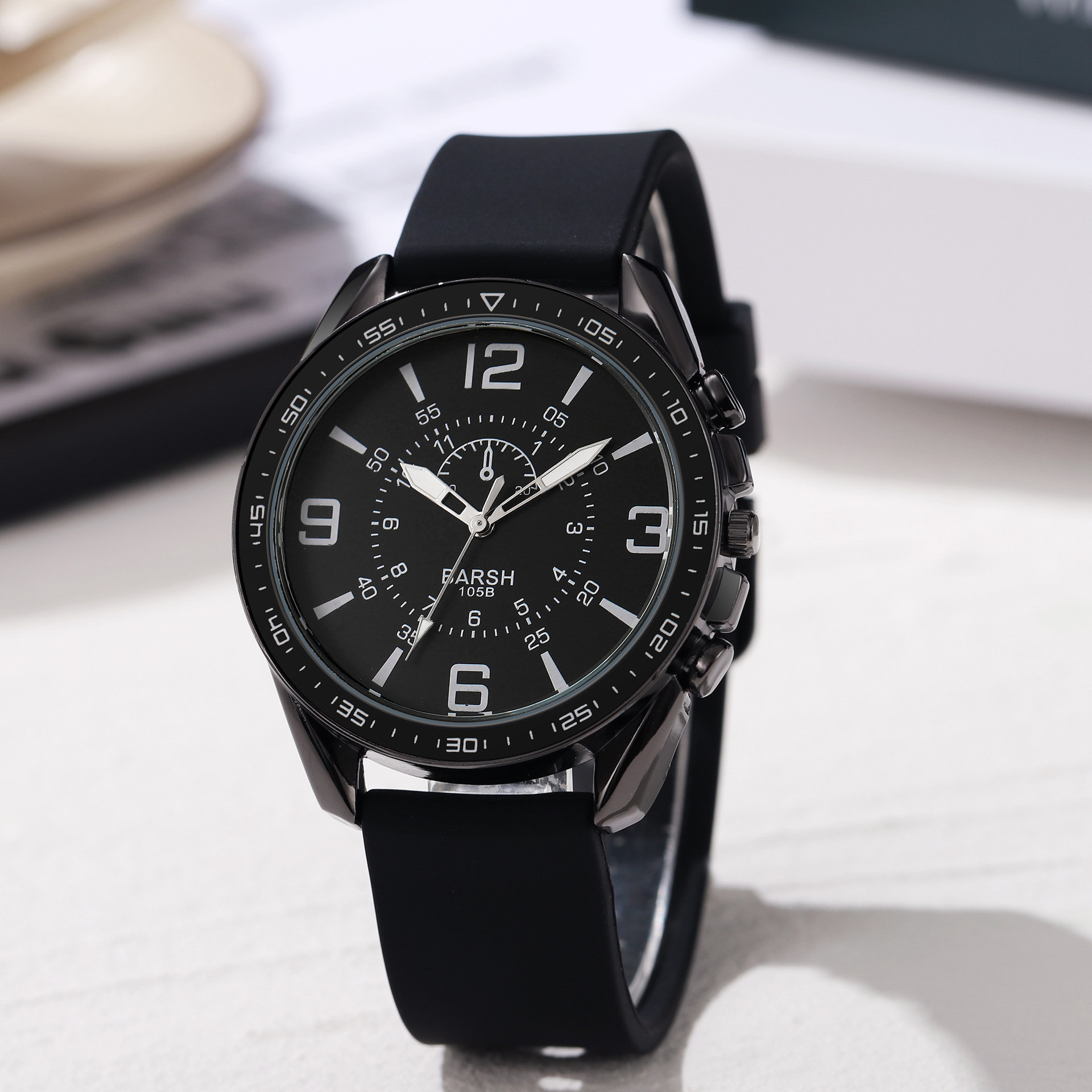 爆款男士手表男款时尚大表盘学生小众气质石英表一件代发跨境电商