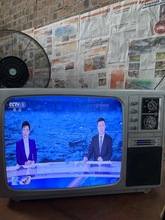 可播放民俗黑白复古怀旧道具真机装饰品影视老式电视机老物件摆件