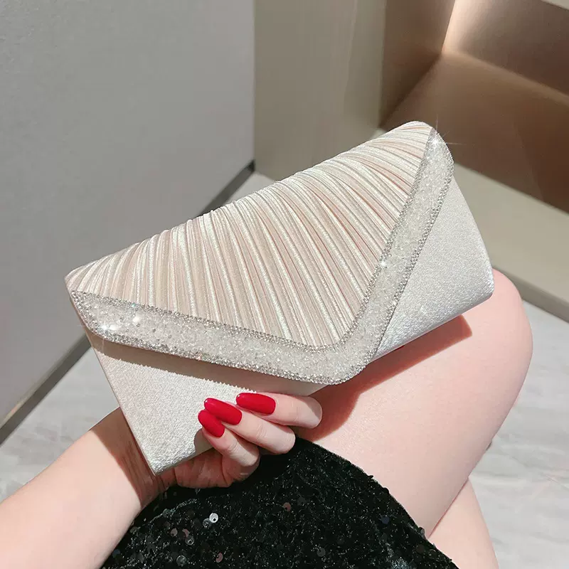 跨境珠绣小方包女信封手拿礼服包生日派对包晚宴包高档时尚宴会包