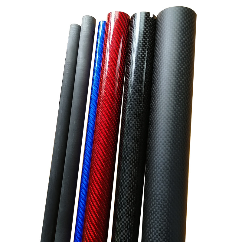 碳纤维管3K高强度碳纤维手机支架配件斜纹平纹白色红色彩色碳管