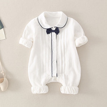 新生婴儿春装衣服长袖3-6个月男女宝宝爬服满月0-1岁连体衣秋批发