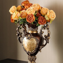 欧式花瓶创意客厅美式复古茶几电视柜大号插花干花餐桌面摆件