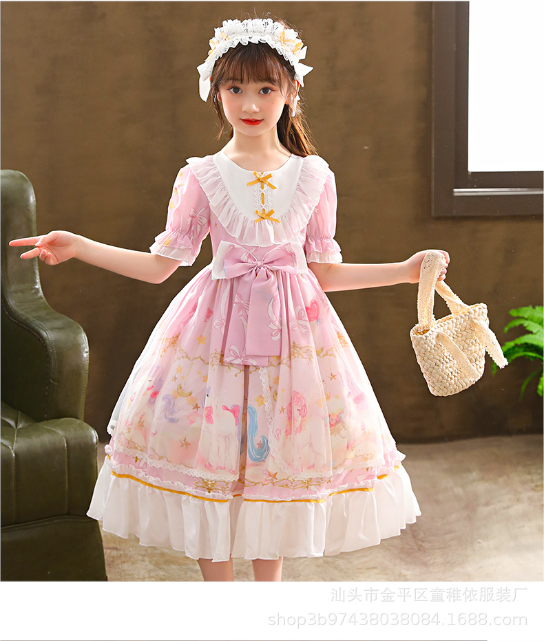 洛丽塔童装儿童裙子秋女童夏装连衣裙lolita小学生萝莉塔公主裙