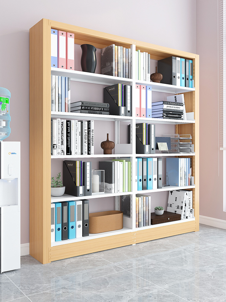 图书馆书架落地书柜家用儿童钢制多层简约铁艺书籍置物架2.4米高