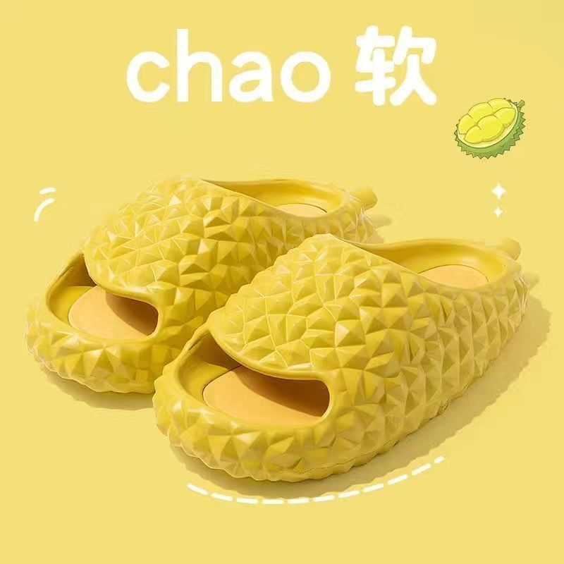 Women's Summer Fashion Durian Couple Household Slippers Internet Celebrity Women's Outdoor Slippers Cross-Border in Stock Wholesale Generation