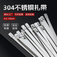 304不锈钢扎带自锁收紧室外耐高温船用捆绑金属钢条扎丝4.6/7.9MM