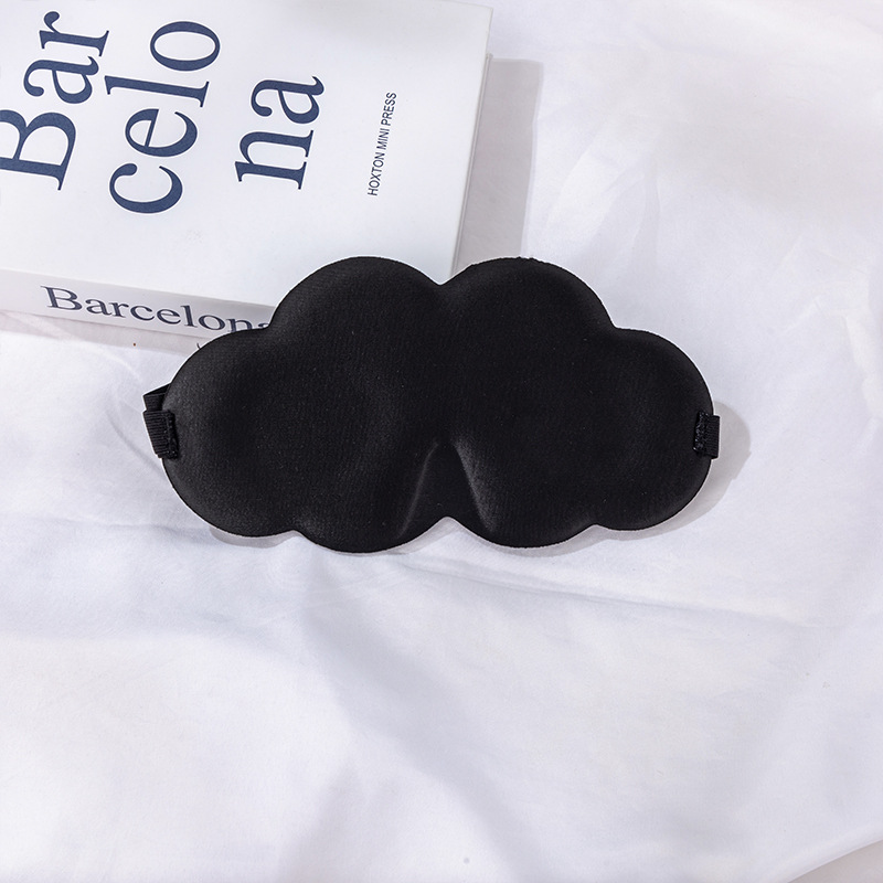 3d Three-Dimensional Blackout Sleep Cloud Eye Mask Adjustable Double-Layer Milk Silk Memory Foam Portable Breathable Children's Men and Women