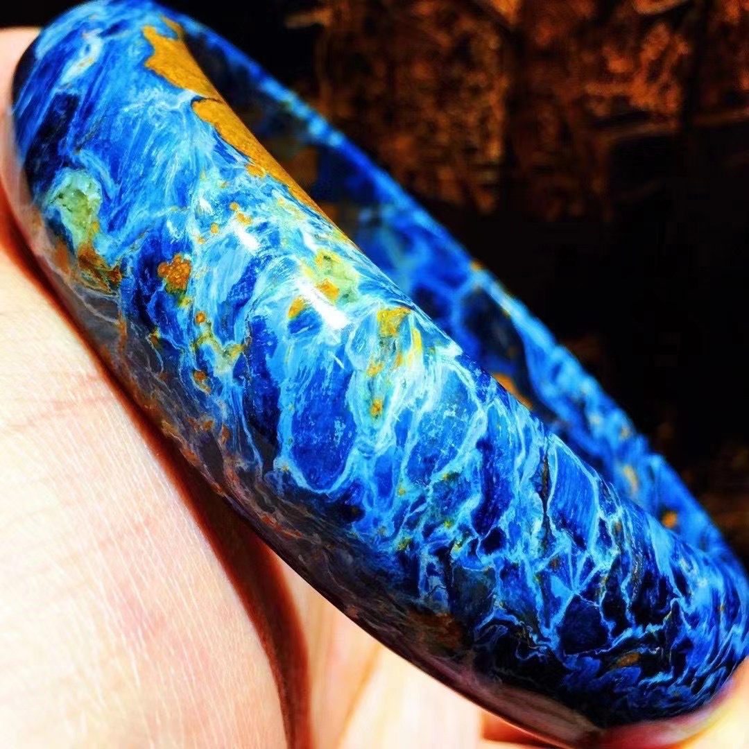 彼得石手镯猫眼效应强无矿坑表面光滑颜色漂亮54-62圈口