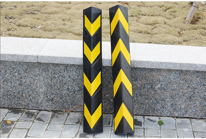 橡胶护墙角停车场墙角包边防撞护角车库橡胶防撞护角条反光护墙角