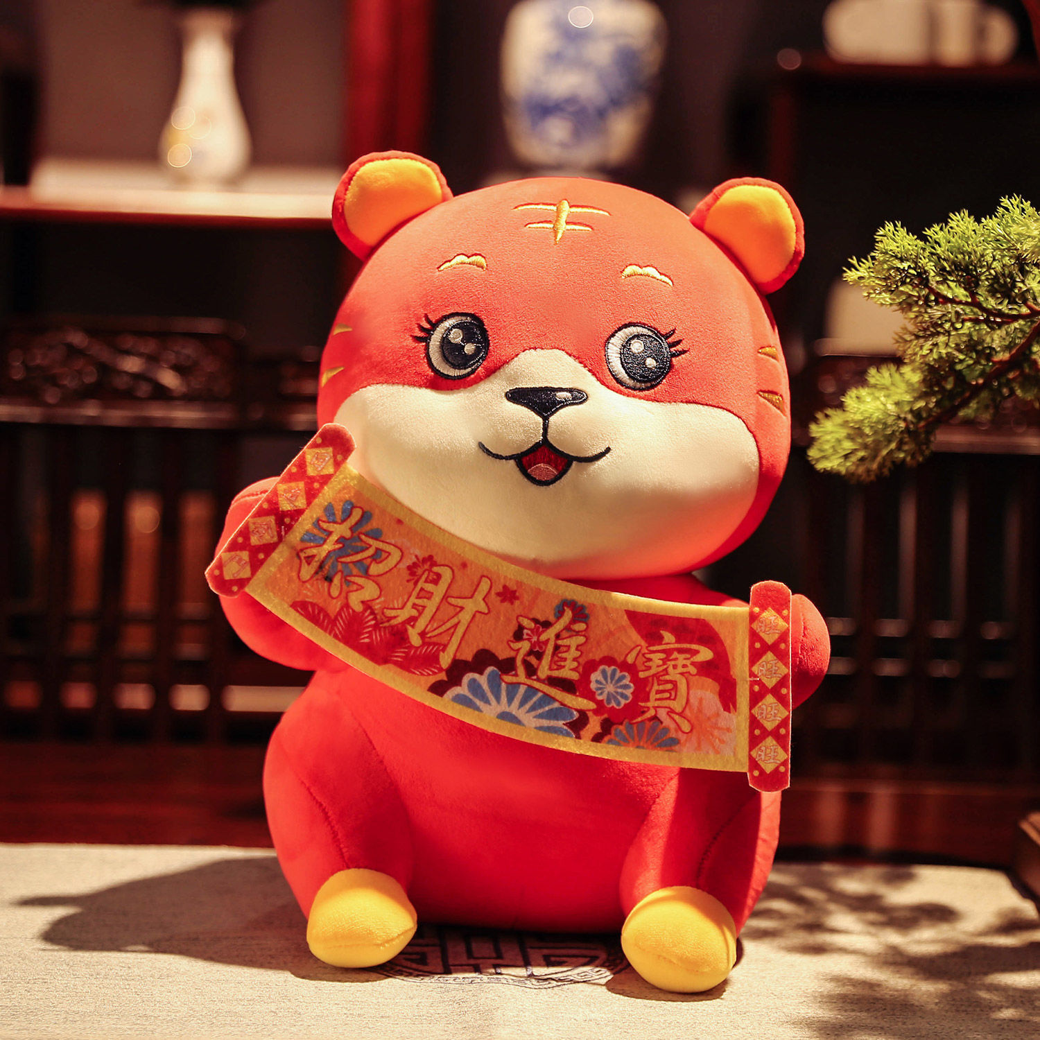 2022虎年吉祥物公仔生肖小老虎布娃娃玩偶毛绒玩具批logo礼品