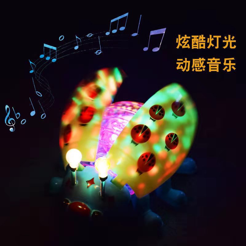 New Luminous Rope LADYBIRD TikTok Universal Beetle Light Music Electric Toy Night Market Stall