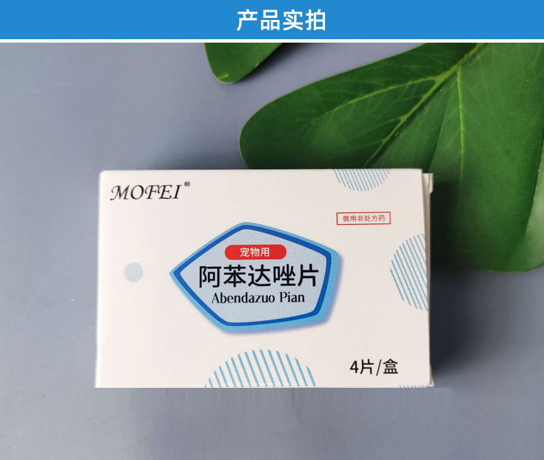 mofei阿苯达唑片狗狗驱虫药猫咪体内驱虫药宠物通用体内驱虫药4片