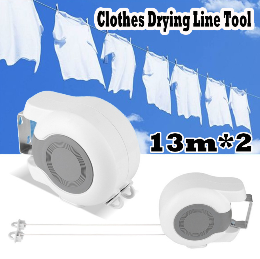 13 M Double Line Telescopic Clothesline