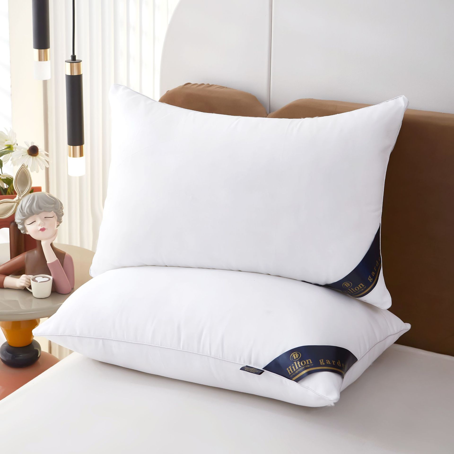 Hilton Pillow Hotel Pillow Inner Pairs Home Single Full Head Student Pillow B & B Gift Pillow