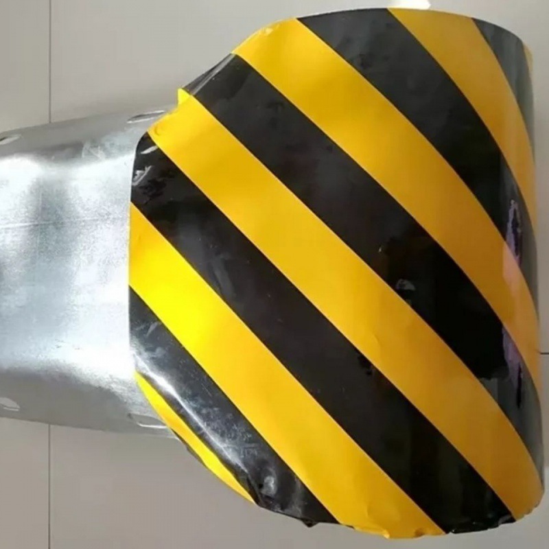 高速公路护栏配件波形板厂家端头立柱反光膜3m级工程级反光贴