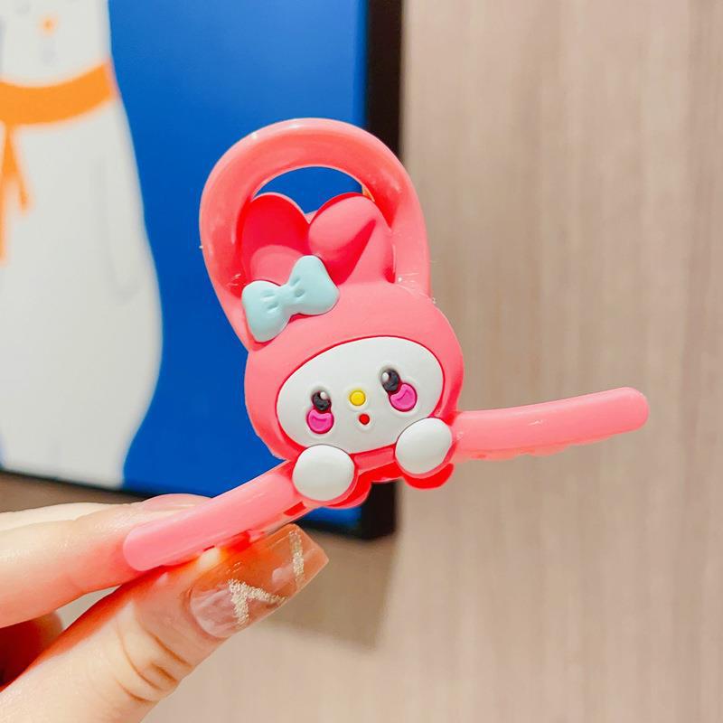 Little Girl Strawberry Bear Back Head Hairpin Children's Clip Plastic Cartoon Hairpin Princess Ponytail Artifact Hairpin