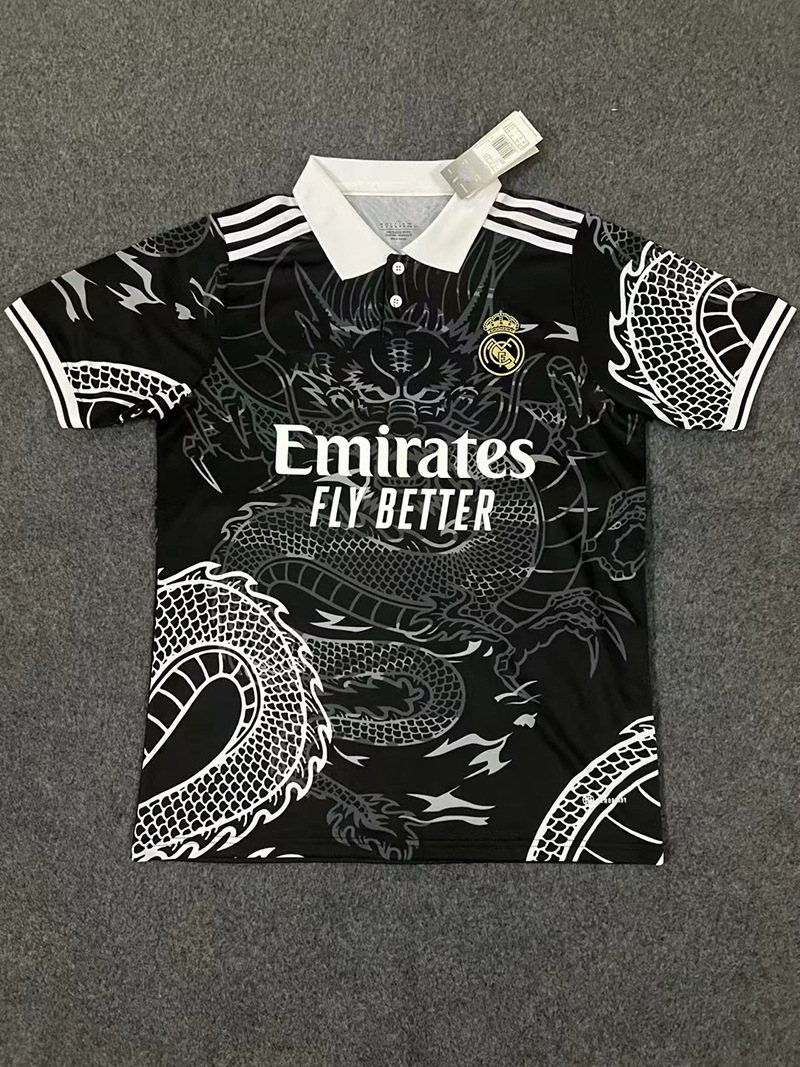 23/24皇马球衣龙纹版足球服10号莫德里奇9号本泽马儿童大人球迷版