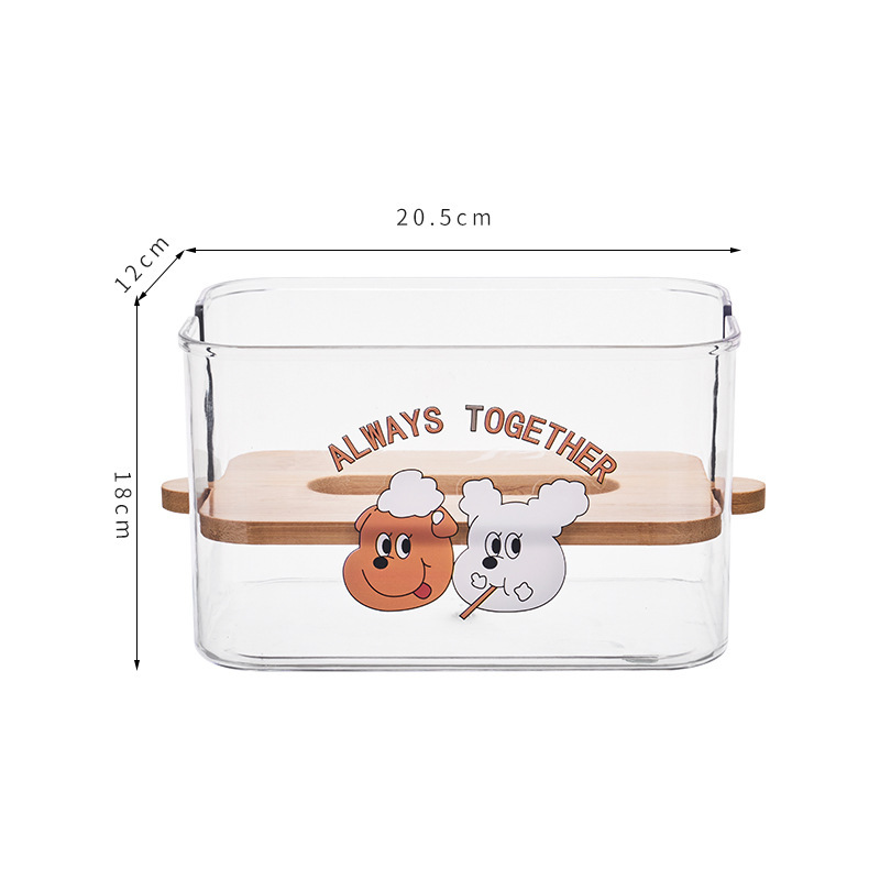 Transparent Nordic-Style Adjustable Tissue Box