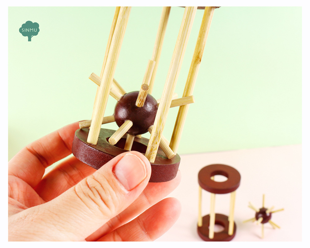 39500新尚ss-16393 笼中取刺鲁班锁儿童休闲娱乐益智玩具考验挑战