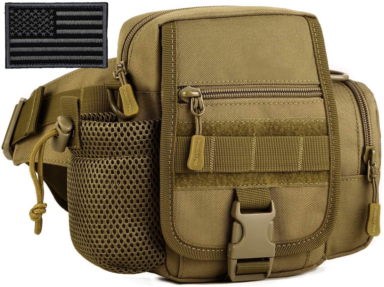 战术腰包带网眼水瓶袋军旅跑步腰包臀带军腰装备口袋单肩包斜挎包