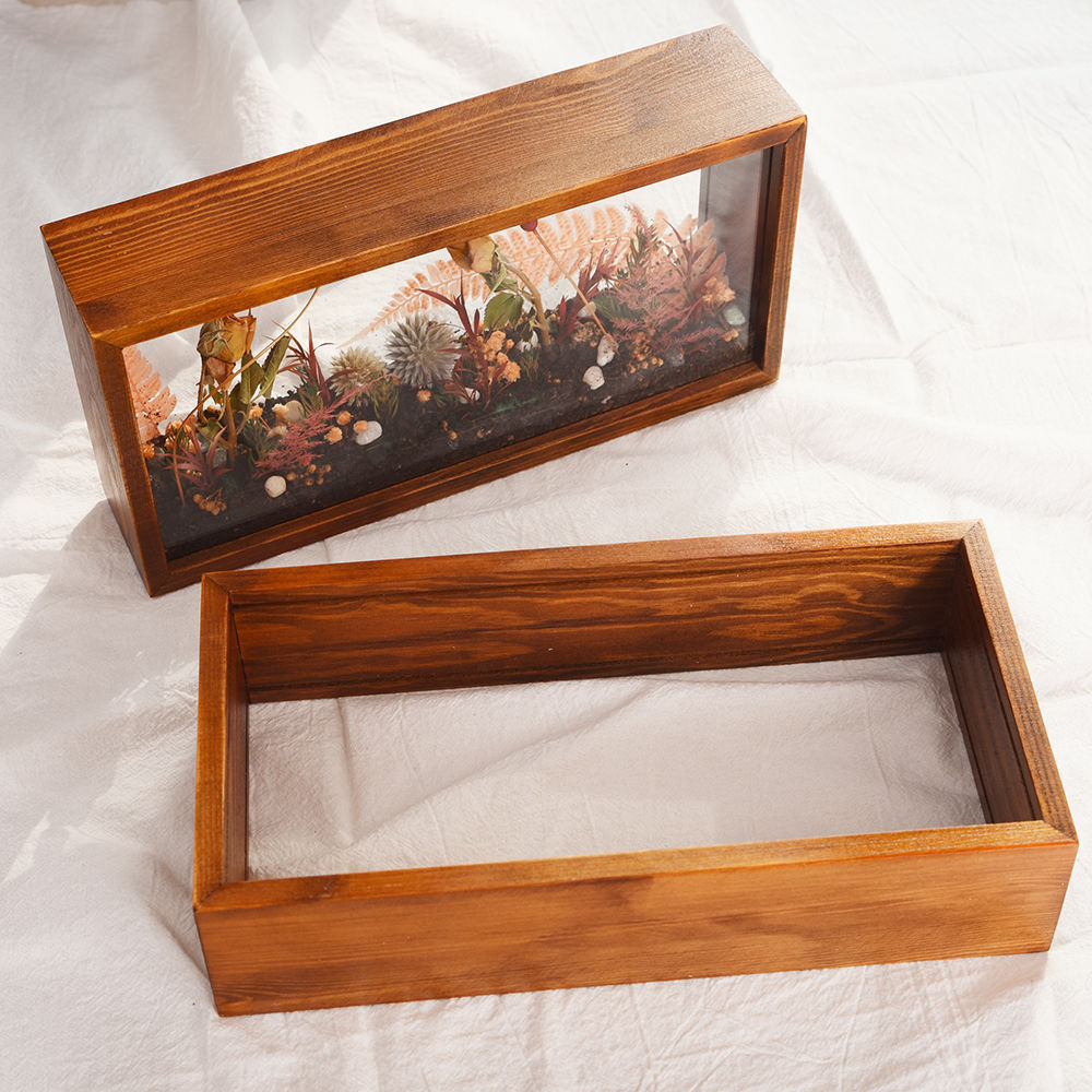 现货干花永生花相框母亲节礼物相框摆台立体干花相框diy花艺框