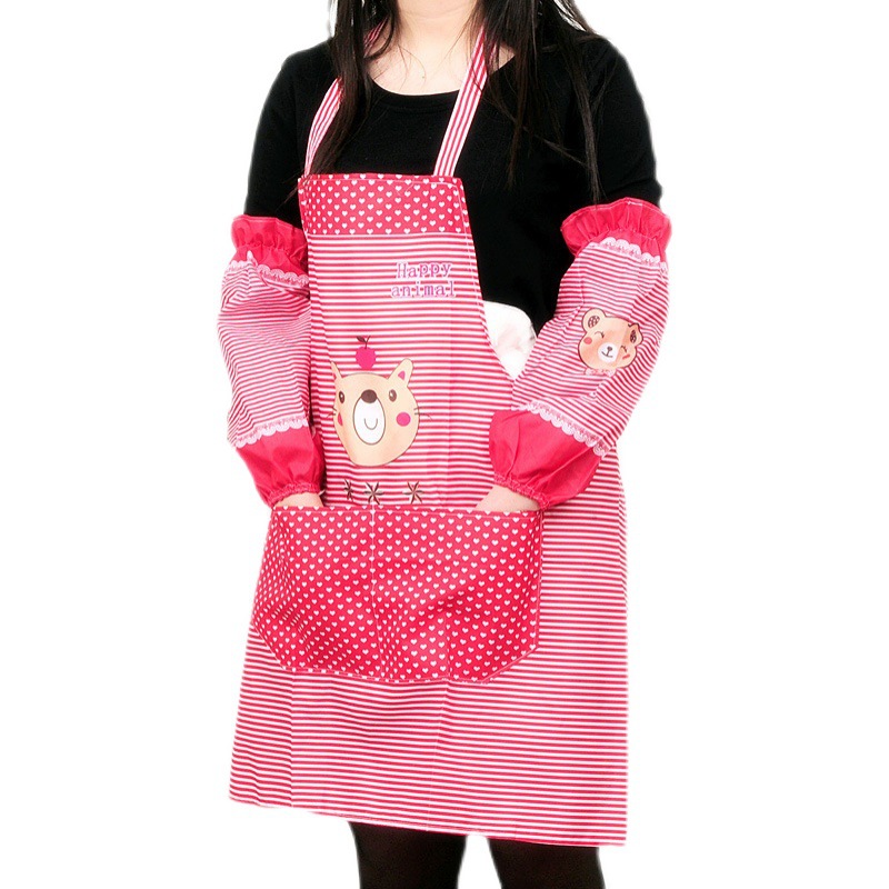 义乌小商品批百货五元专区5围裙袖套套装三件套时尚可爱围腰厨房