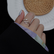 日韩设计感戒指小蛇尾戒可调节精致简约高级感冷淡风指环ins潮