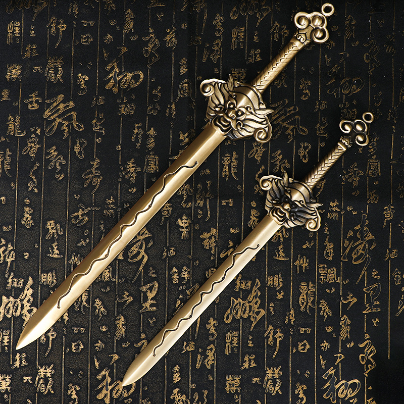 Factory Supply All Brass Sword Home Home Pure Copper Decoration Seven Star Sword Decoration Crafts Wholesale