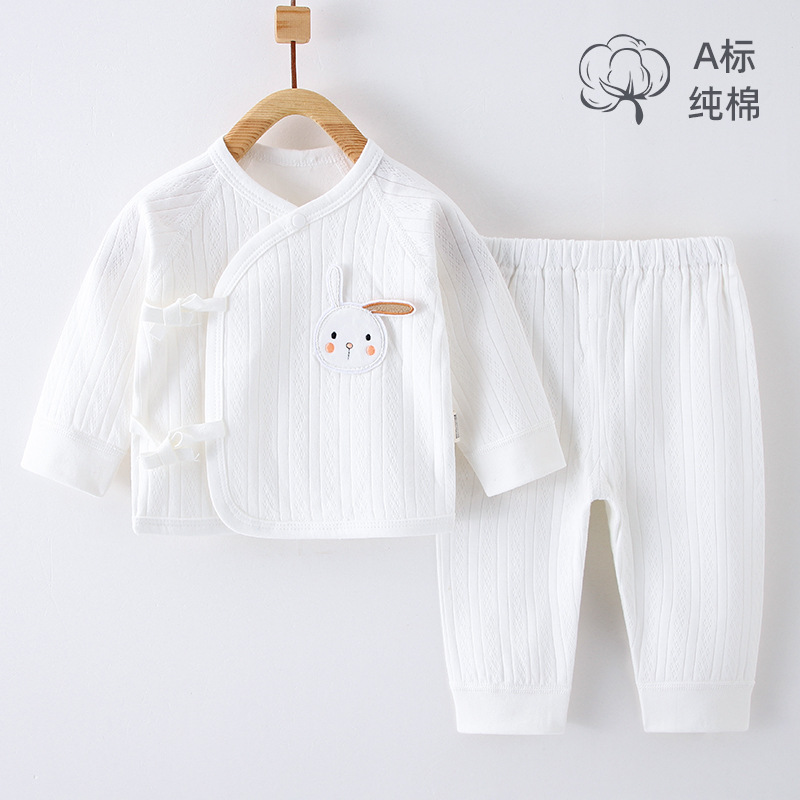 baby‘s underwear set spring newborn clothes pure cotton baby contract set bottoming long john split gown