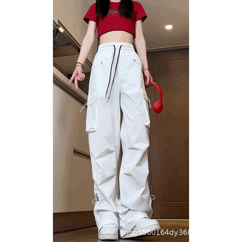 trousers薄款夏季新款冰丝凉感工装裤女士宽松美式休闲登山冲锋裤