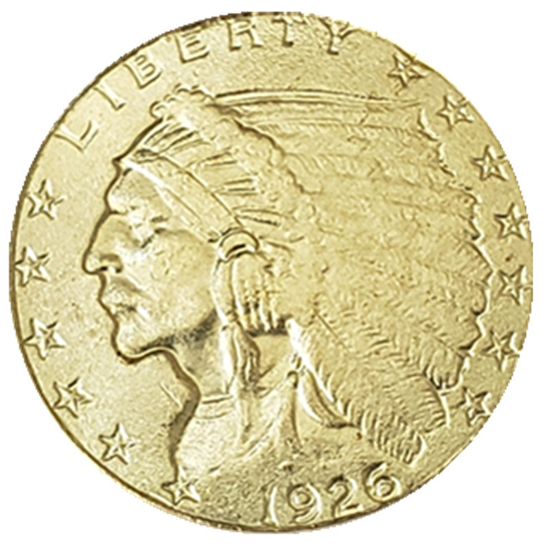 12种不同年份美国印第安头像2.5分金币1908~1915,1926~1929