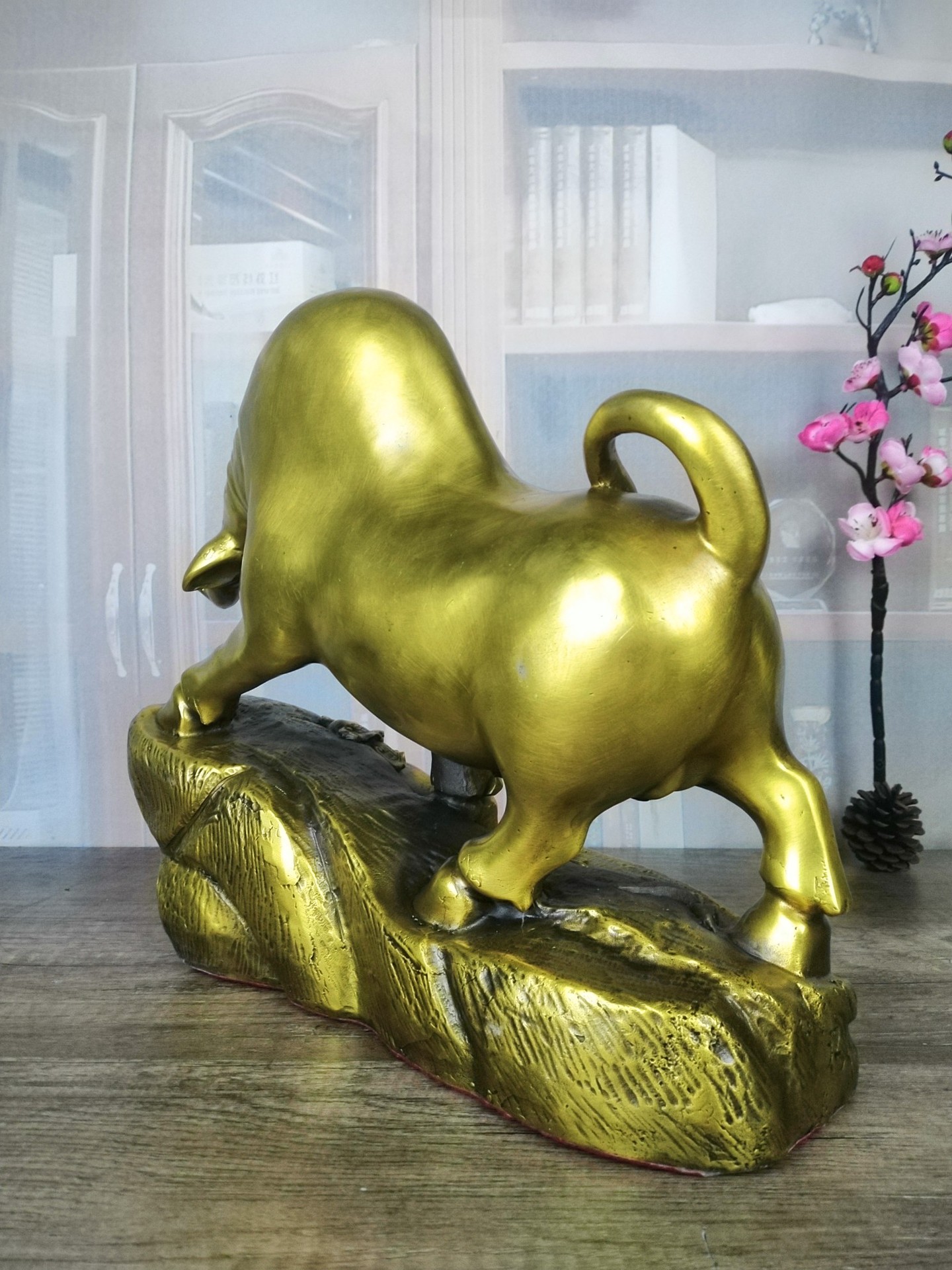 铜生肖牛家居客厅摆件黄铜牛摆设工艺品