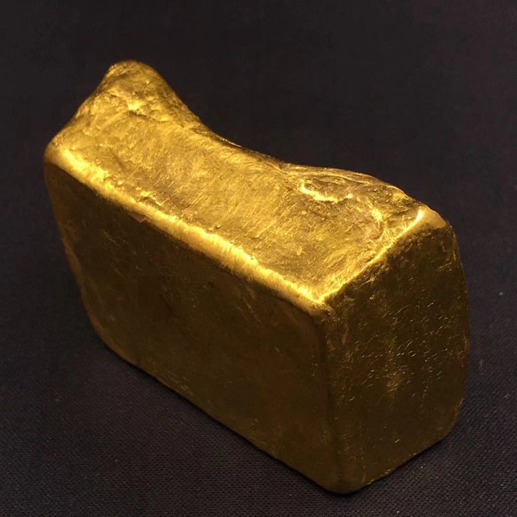 仿古金锭金元宝鎏金金条宣统二年二俩金鎏金金条金砖金饼字体随机