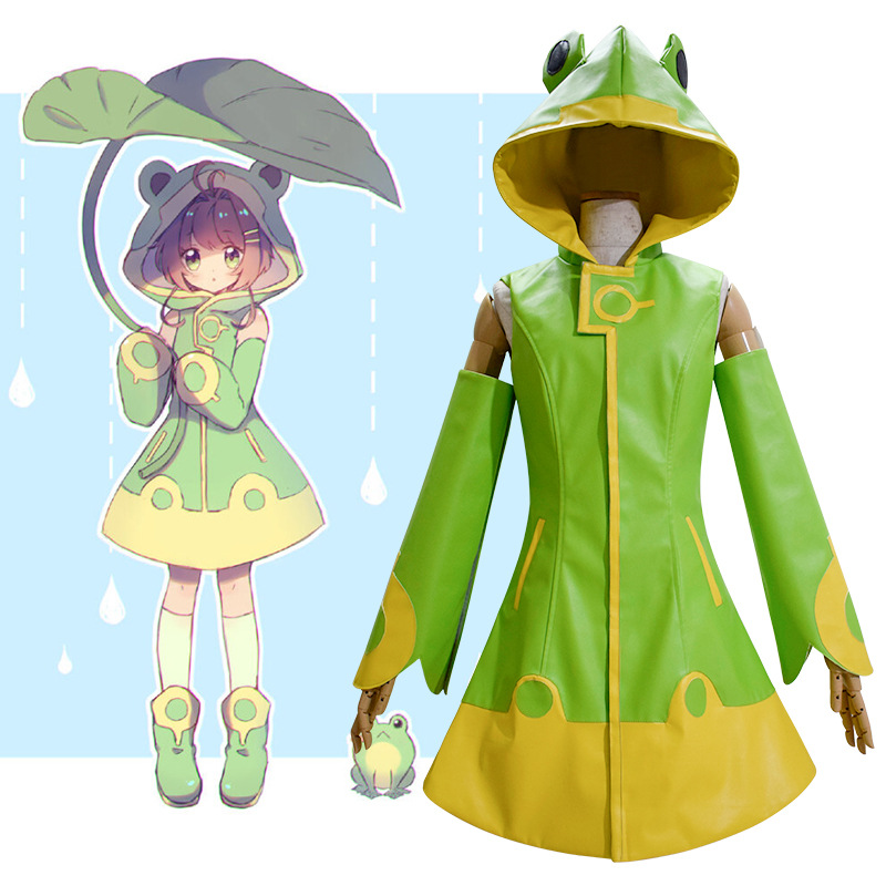 源之漫 魔卡少女樱 百变小樱cosplay 青蛙服雨衣cos服 万圣节