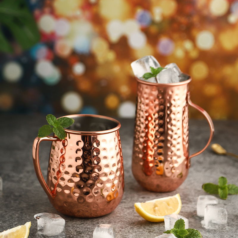 copper moscow莫斯科骡子铜杯 穆勒杯 锤纹马克杯冷饮不锈钢杯子
