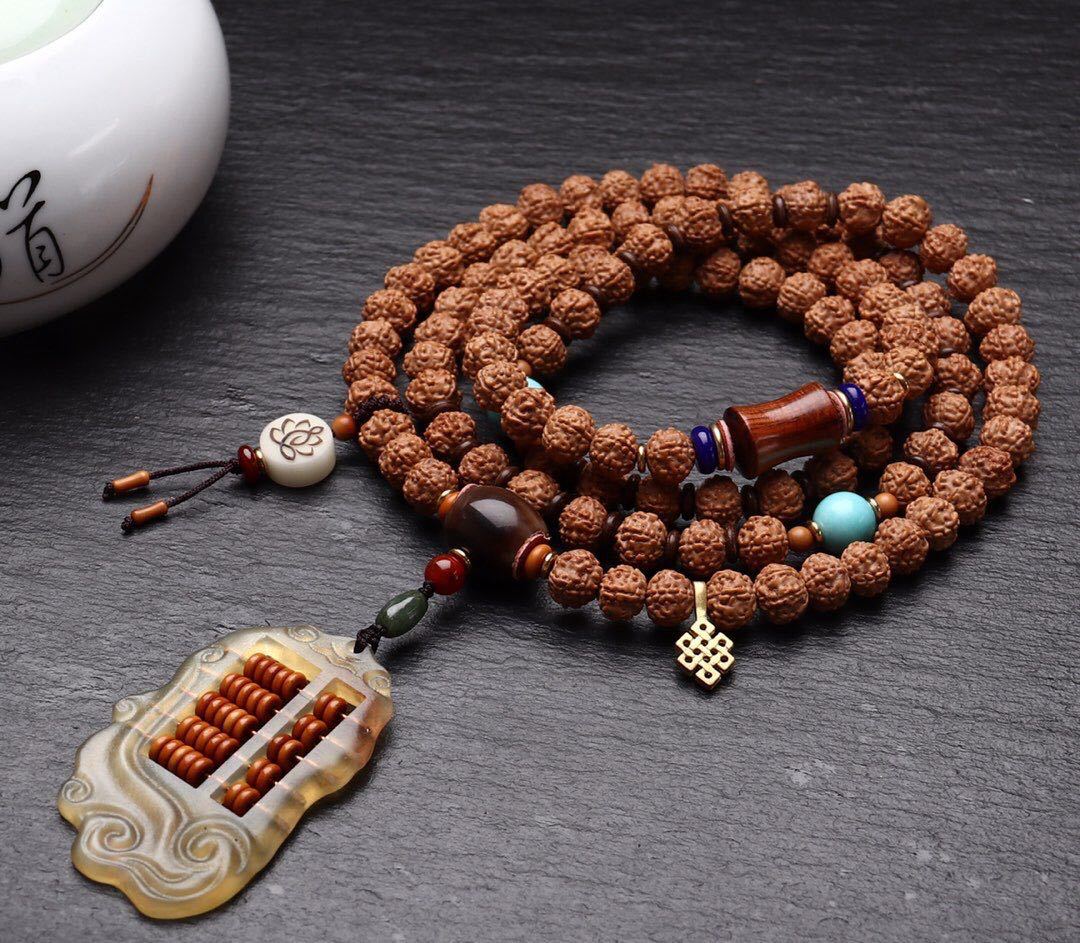 批发尼泊尔六瓣金刚手串10*8*108颗金刚菩提子佛珠手链diy配算盘