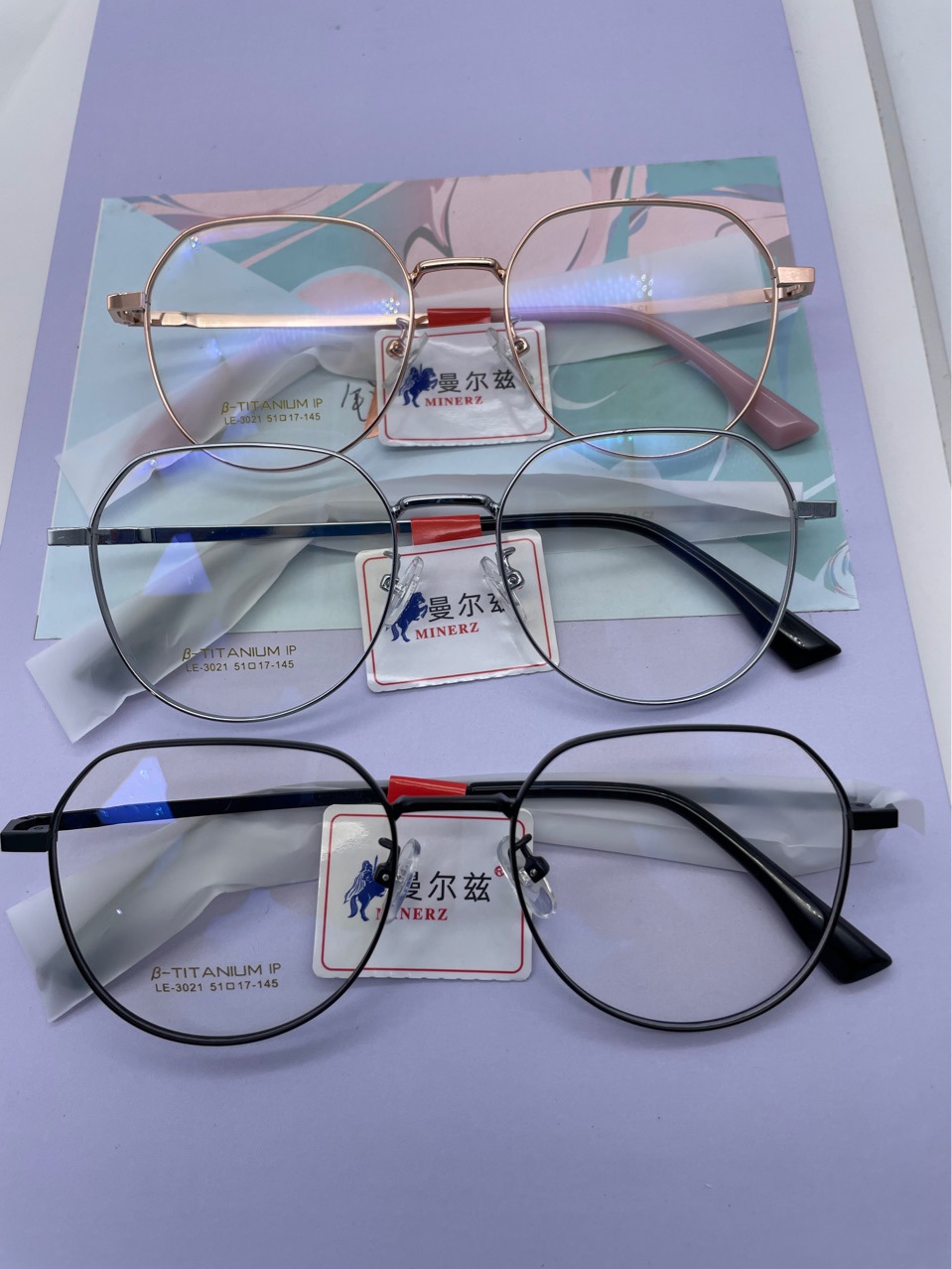 三木夏蒙金属复古多边形纯钛近视大框眼镜架眼镜框超轻纯钛