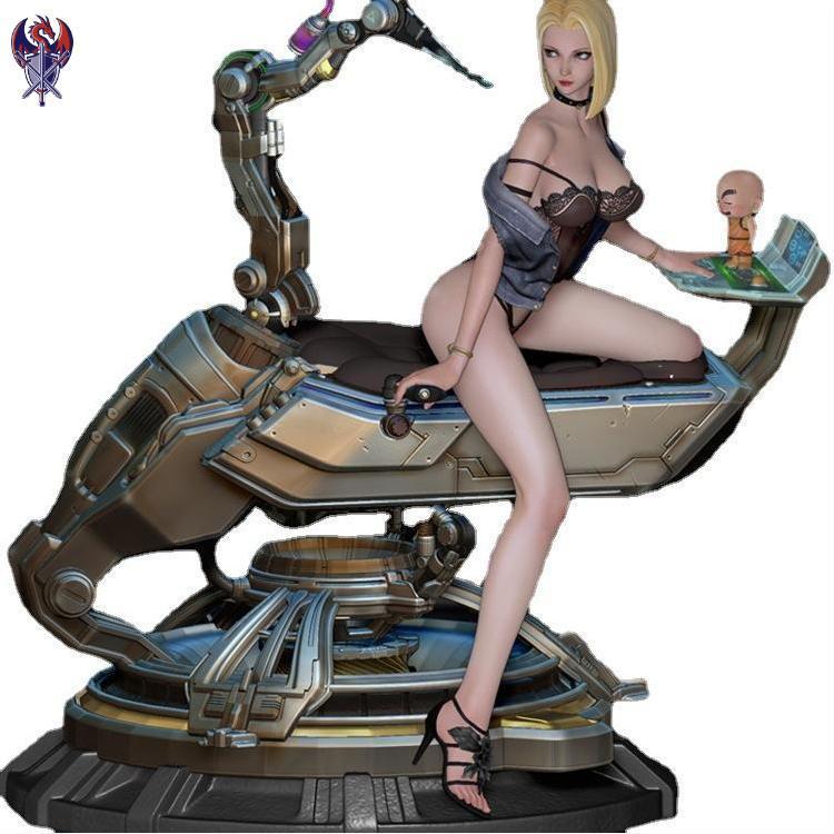 七龙珠手办  棱石纹身18号人造人 克林gk树脂雕像  动漫模型摆件