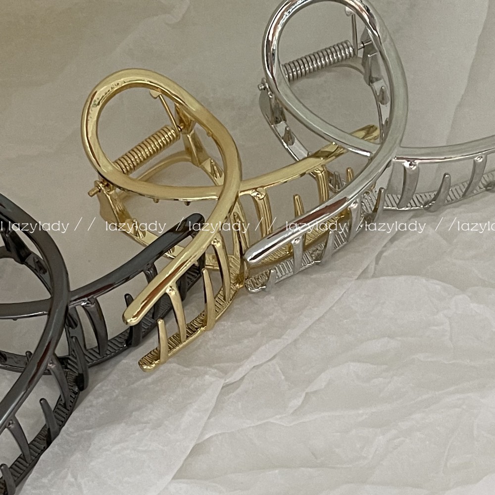 交叉合金怪手夹发抓夹创意欧美金属风洗澡化妆盘发夹鲨鱼夹