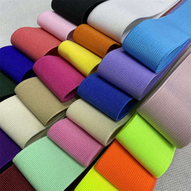 Factory Spot Goods 3cm Encrypted Nylon High Elastic Color Waist Elastic Band Bag Ornament Lace Elastic Rubber Band