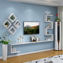 北欧式电视机储物柜客厅墙上置物架卧室背景墙壁柜壁挂装饰收纳柜