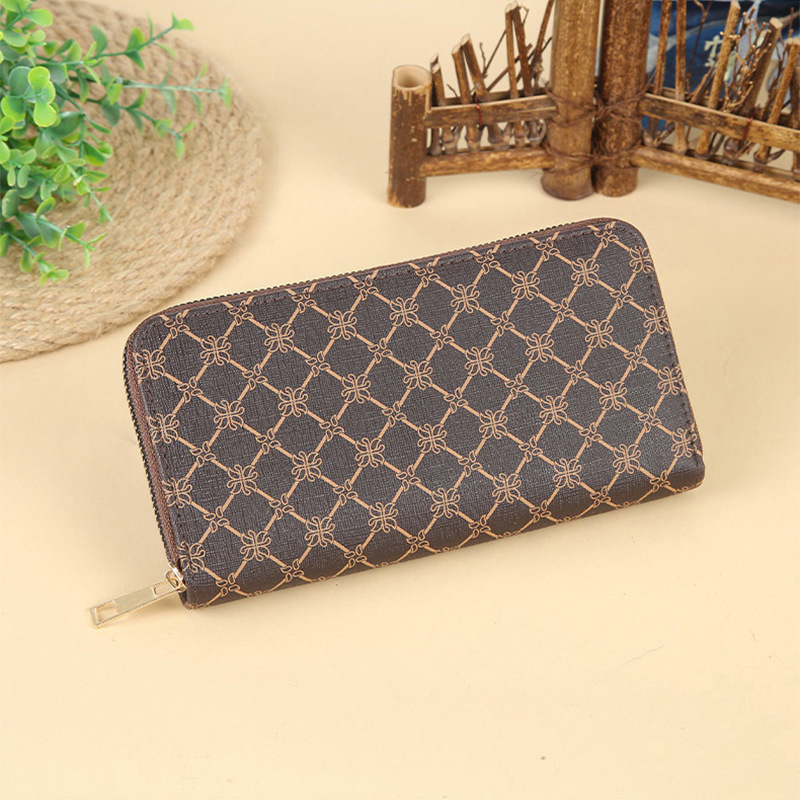 Business Fashion Clutch Big Brand Style Long Zip Wallet Women's Handbag Change Card Bag Customization