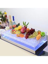 自助餐海鲜冰台保鲜不锈钢桌面冰台明档点菜喷雾蓝光冰槽冷藏商用