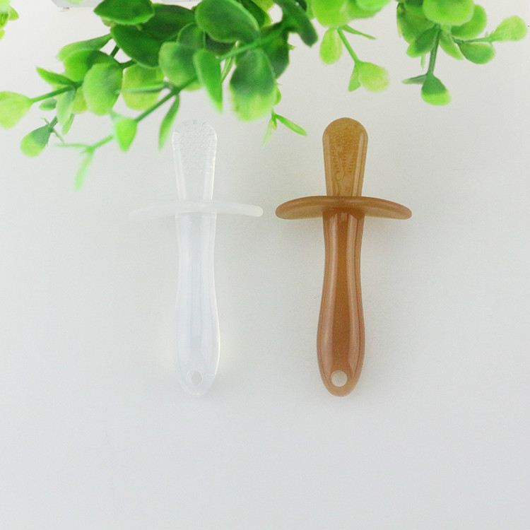 厂家直供 婴儿硅胶磨牙棒 宝宝牙胶 无毒硅胶固齿磨牙器 儿童咬胶